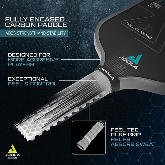 2-PACK NEW JOOLA Collin Johns Scorpeus CFS 16mm Pickleball Paddle Carbon Pro - Picture 10 of 12